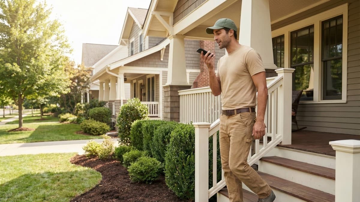 Contractor using Bizzy Bot voice commands